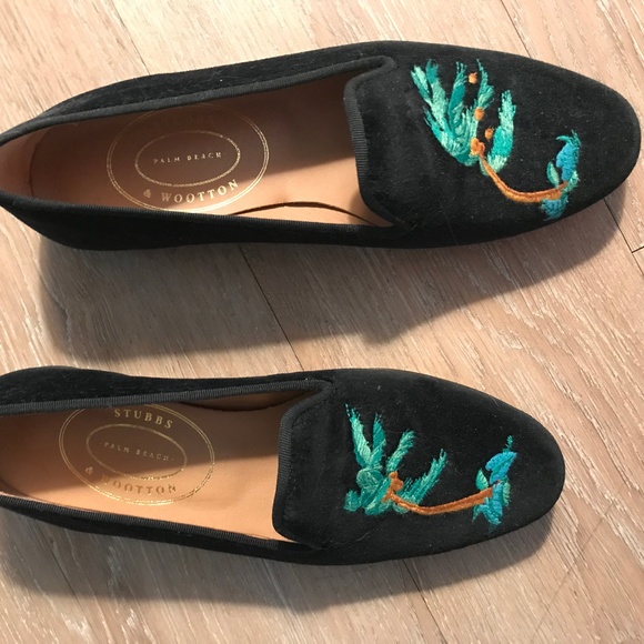 STUBBS & WOOTTON Shoes - Women's Size 8 STUBBS & WOOTTON BLACK VELVET LOAFE